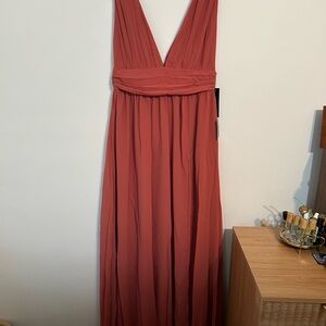 Lulu's Terracotta Bridesmaid Dress